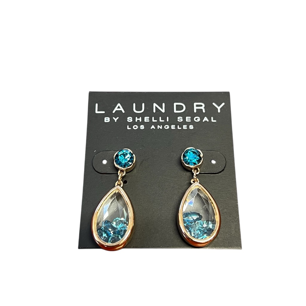 Laundry By Shelli Segal Nwt - Women’s Blue Gold Toned Earrings